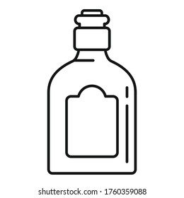 Mexican drink bottle icon. Outline mexican drink bottle vector icon for web design isolated on white background