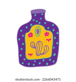Mexican drink. Hand drawn tequila isolated on white. clipart. vector illustration