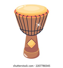 A mexican drum tambora flat icon