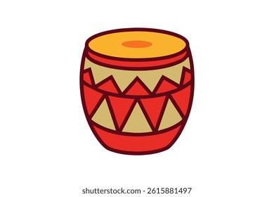 Mexican Drum for Traditional Cultural Music Vector Design