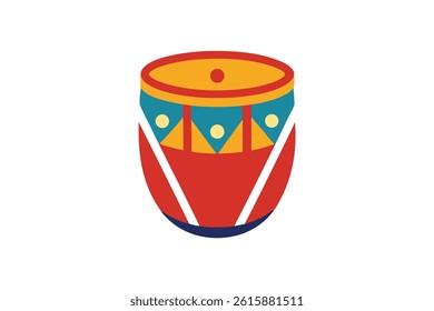 Mexican Drum for Traditional Cultural Music Vector Design
