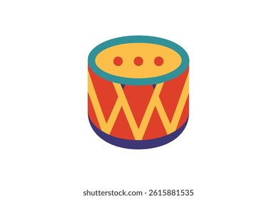 Mexican Drum for Traditional Cultural Music Vector Design