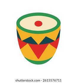 Mexican Drum Vector Design of Traditional Cultural Instrument