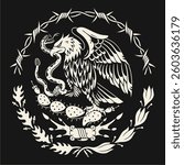 Mexican eagle tattoo illustration, available for personal and commercial use