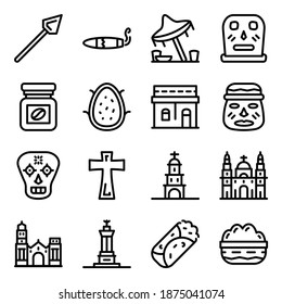 
Mexican Elements in Modern Filled Style 