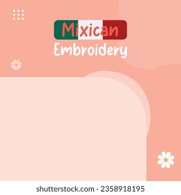 	
Mexican embroidery abstract cute elements Floral Mexican pattern traditional