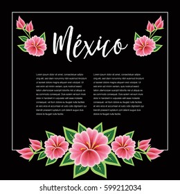 Mexican Embroidery Style Composition – Copy Space