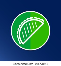 Mexican fast food vector logo design template. tacos or icon.