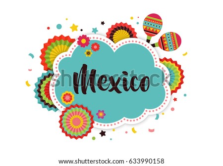 mexican fiesta background banner poster design のベクター画像素材