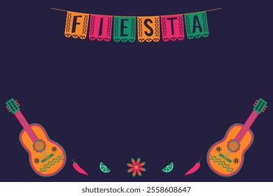 Mexican Fiesta background design. Vector illustration.	