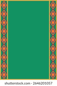 Festa mexicana, Cinco de Mayo - fundo com padrão tradicional brilhante. Fundo verde festivo com ornamento brilhante em estilo mexicano. Modelo horizontal vetorial para faixa, cartaz, cartão-postal.