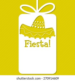 Mexican "Fiesta" (Festival) cut out tag collection in vector format.