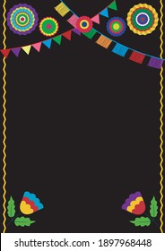 Mexican Fiesta Invitation. Mexican Party Card. Design template for mexican restaurant menu.