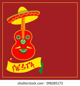 Mexican Fiesta party. Mexican Holiday  poster template, card/invitation/promotion. Cinco de mayo, festa junina. Idea to advertise fiesta party, decoration, food menu background. Vector illustration 