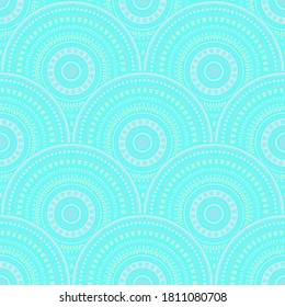 Mexican fish scale patchwork vector seamless pattern. Ethnic motifs colorful repeating geometry. Native indian ethnic medallion concentric shapes seamless geometric pattern.