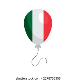 Mexican Flag In Balloon Helium Icon