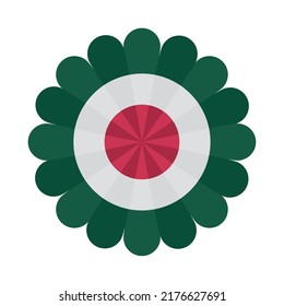 mexican flag colors lace icon
