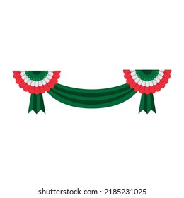 mexican flag decoration celebration icon