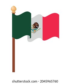 diseño de bandera mexicana con polo