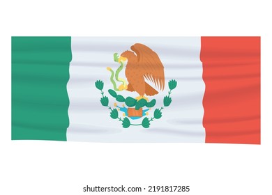 mexican flag emblem country icon