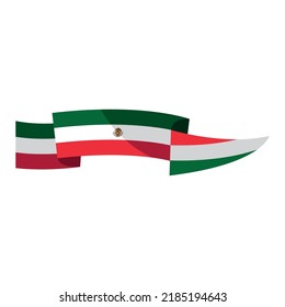 mexican flag emblem isolated icon