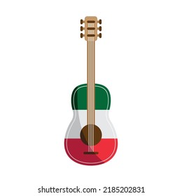 mexican flag in guitar icon