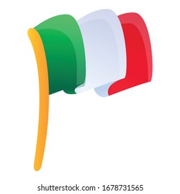 Mexican flag icon. Cartoon of mexican flag vector icon for web design isolated on white background