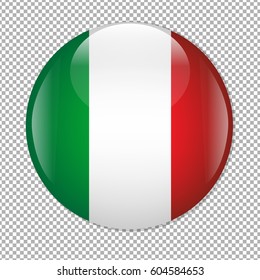 Mexican Flag Icon With Gradient Mesh, Vector Illustration