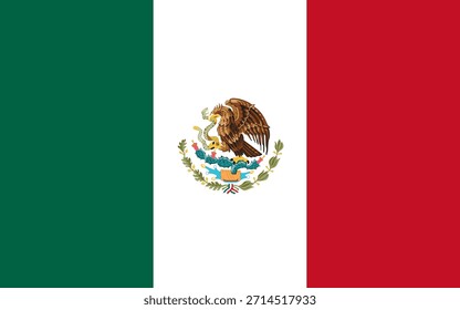 Icono de la bandera mexicana en alta calidad utilizado en el país de México