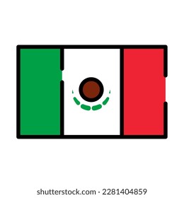 mexican flag icon isolated design