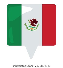 mexican flag illustration isolated design