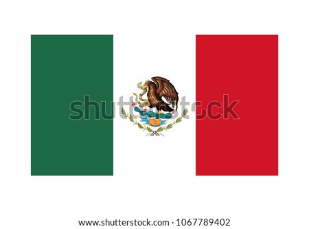 mexican flag isolated icon