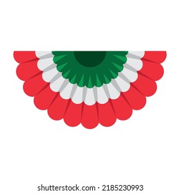 mexican flag in lace icon