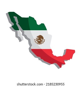 mexican flag in map icon