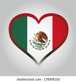 the mexican flag with its respective color