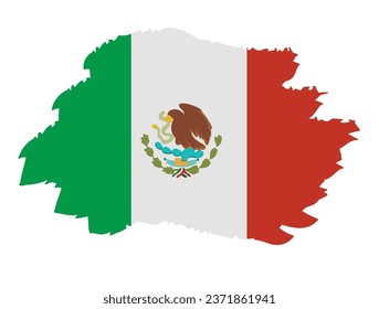 mexican flag symbol illustration isolated