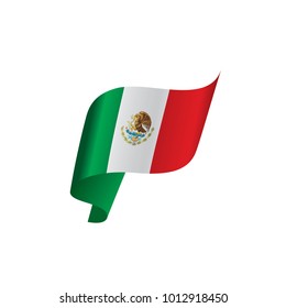 Mexican flag, vector illustration