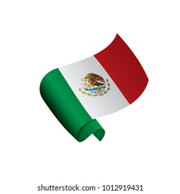 Mexican flag, vector illustration
