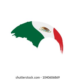 Mexican flag, vector illustration