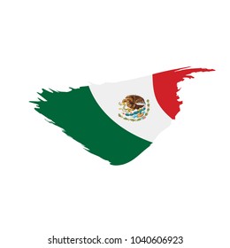 Mexican flag, vector illustration