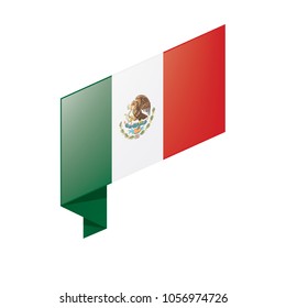 Mexican flag, vector illustration