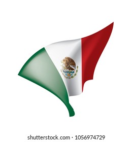 Mexican flag, vector illustration