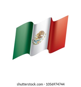 Mexican flag, vector illustration