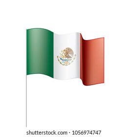 Mexican flag, vector illustration