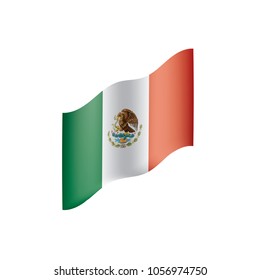 Mexican flag, vector illustration