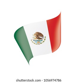 Mexican flag, vector illustration