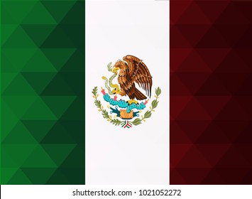 Mexican Flag vector illustration. Mexican Flag. National Flag of Mexica .