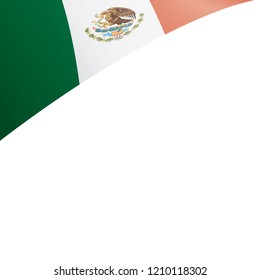 Mexican flag, vector illustration on a white background