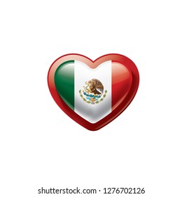 Mexican flag, vector illustration on a white background