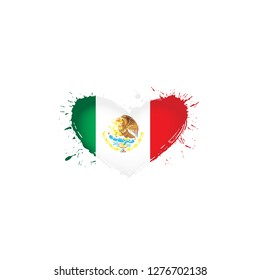 Mexican flag, vector illustration on a white background
